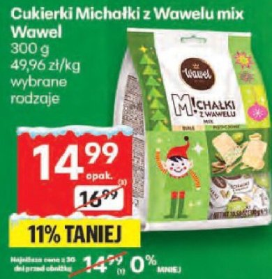 Cukierki Michałki z Wawelu mix Wawel wybrane rodzaje promocja w Delikatesy Centrum
