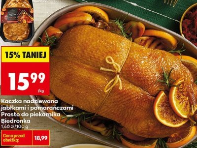 Kaczka nadziewana jabłkami i pomarańczami Prosto do piekarnika  promocja w Biedronka
