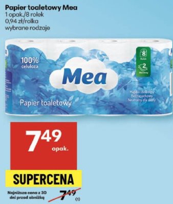 Papier toaletowy Mea promocja w Delikatesy Centrum