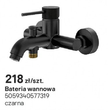 Bateria wannowa Owens czarna promocja w Castorama
