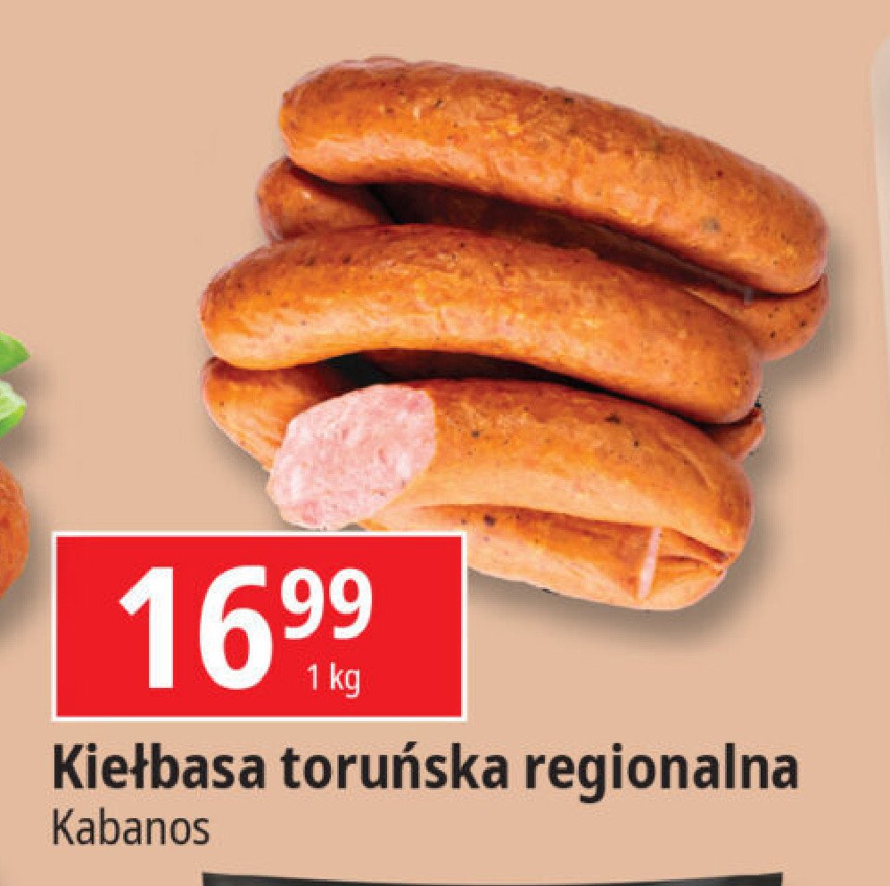 Kiełbasa toruńska Kabanos promocja w Leclerc