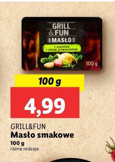 Mas艂o z czosnkiem i zio艂ami Grill and fun promocja