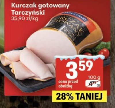Kurczak gotowany Tarczyński promocja w Delikatesy Centrum
