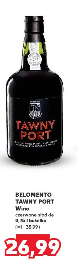 Wino Belomento vini tawny port promocja