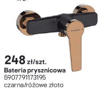Bateria prysznicowa Kuchinox Alanis czarna/różowe złoto promocja w Castorama