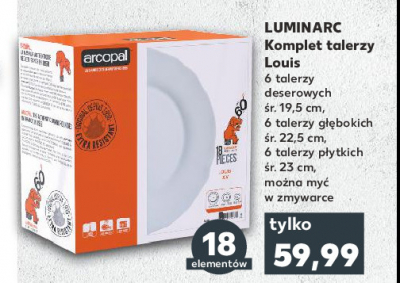 Komplet obiadowy louis Arcopal promocja