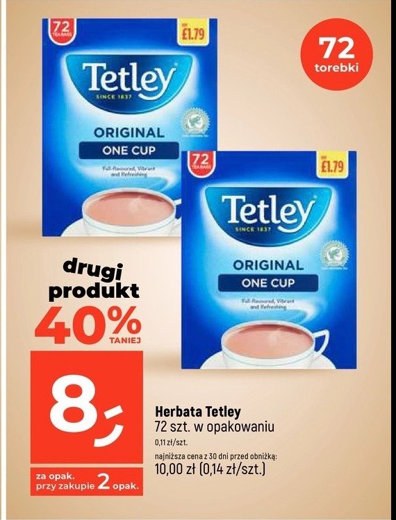 Herbata Tetley original (przed 2013) promocja