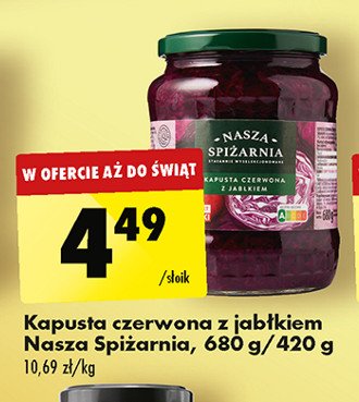 Kapusta czerwona z jabłkiem Nasza spiżarnia promocja w Biedronka