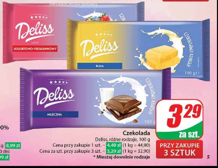 Czekolada biała Deliss promocja