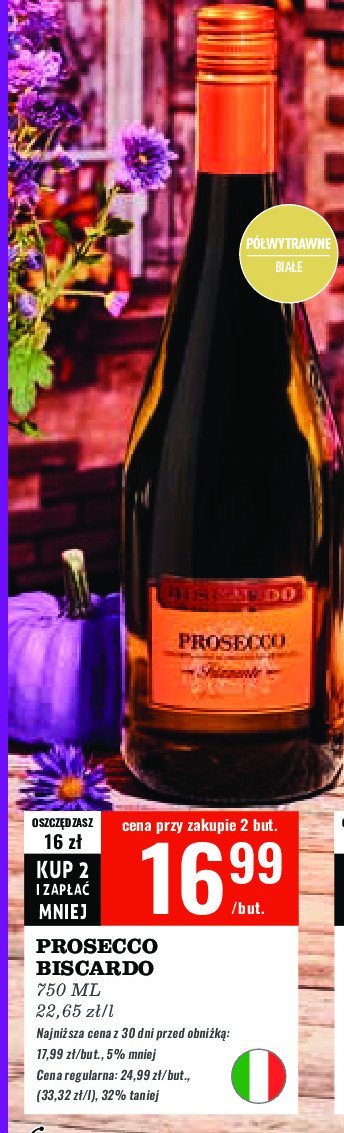 Wino BISCARDO PROSECCO promocja