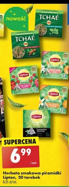 Herbata jasmin peche Lipton green tea promocja