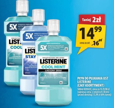 Płyn do płukania ust Listerine (cały asortyment) promocja w Arhelan