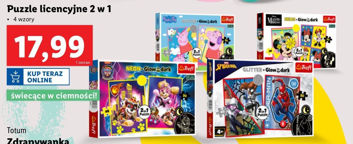 Puzzle 2w1 minnie Trefl promocja