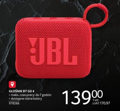 Głośnik BT JBL Go 4 promocja w Selgros