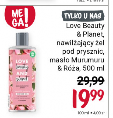 Żel pod prysznic Love beauty and planet muru muru butter & rose promocja