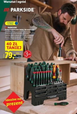 Zestaw śrubokrętów i bitów 101 elementów promocja w Lidl