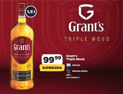 Whisky Grant's Triple Wood promocja w Netto