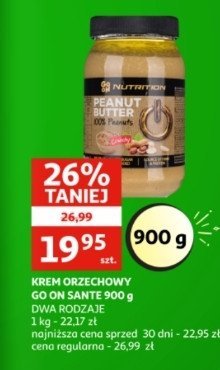 Mas艂o orzechowe crunchy Sante go on! nutrition promocja