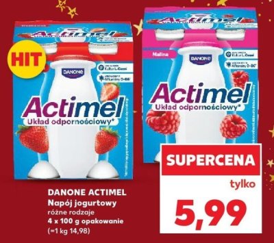 Napój jogurtowy Danone Actimel różne rodzaje promocja w Kaufland