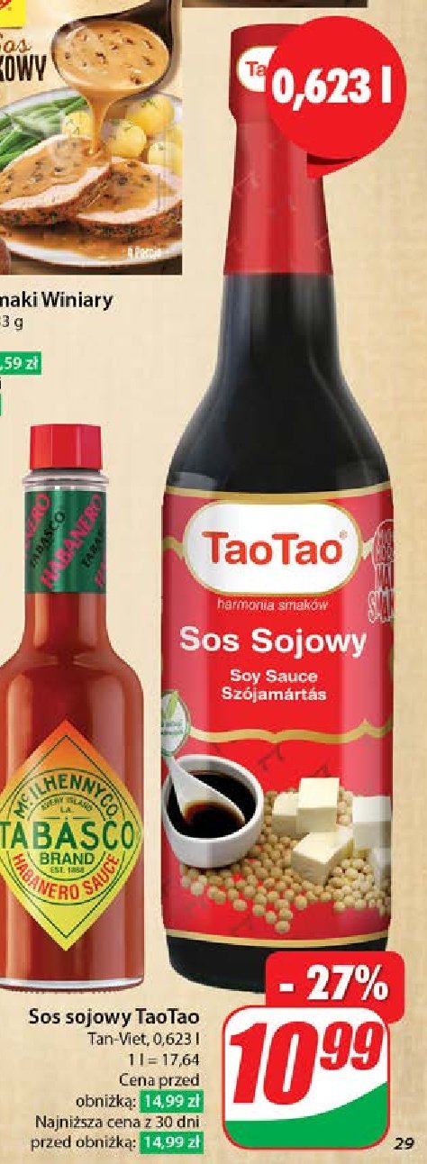 Sos sojowy Tao tao promocja w Dino