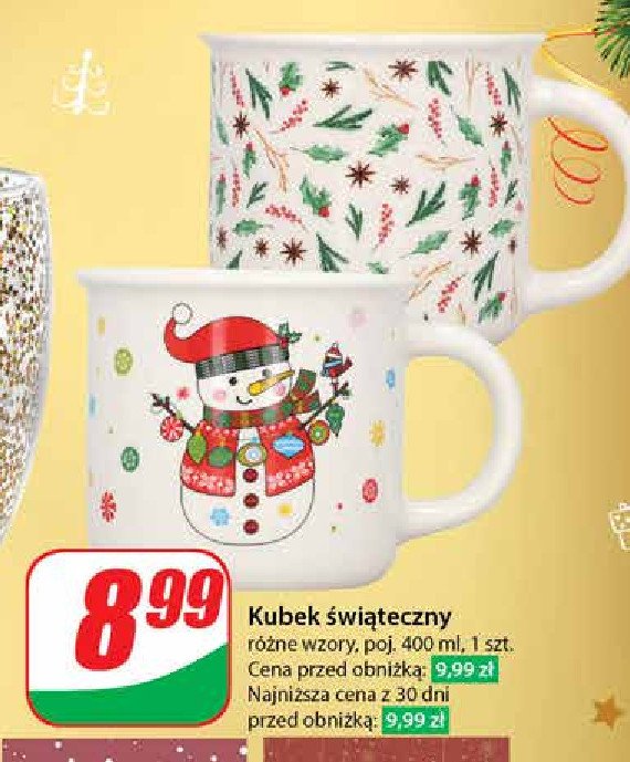 Kubek świąteczny 400 ml promocja w Dino