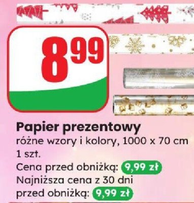 Papier prezentowy promocja w Dino