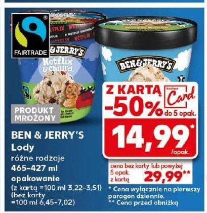 Lody peanut butter Ben & jerry's promocja