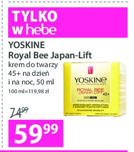 Krem do twarzy na dzień i noc odmładzający 45+ Yoskine royal bee japan-lift promocja