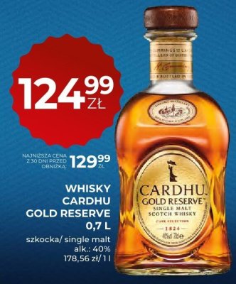 Whisky Cardhu Gold Reserve 0,7 l promocja w Duży Ben