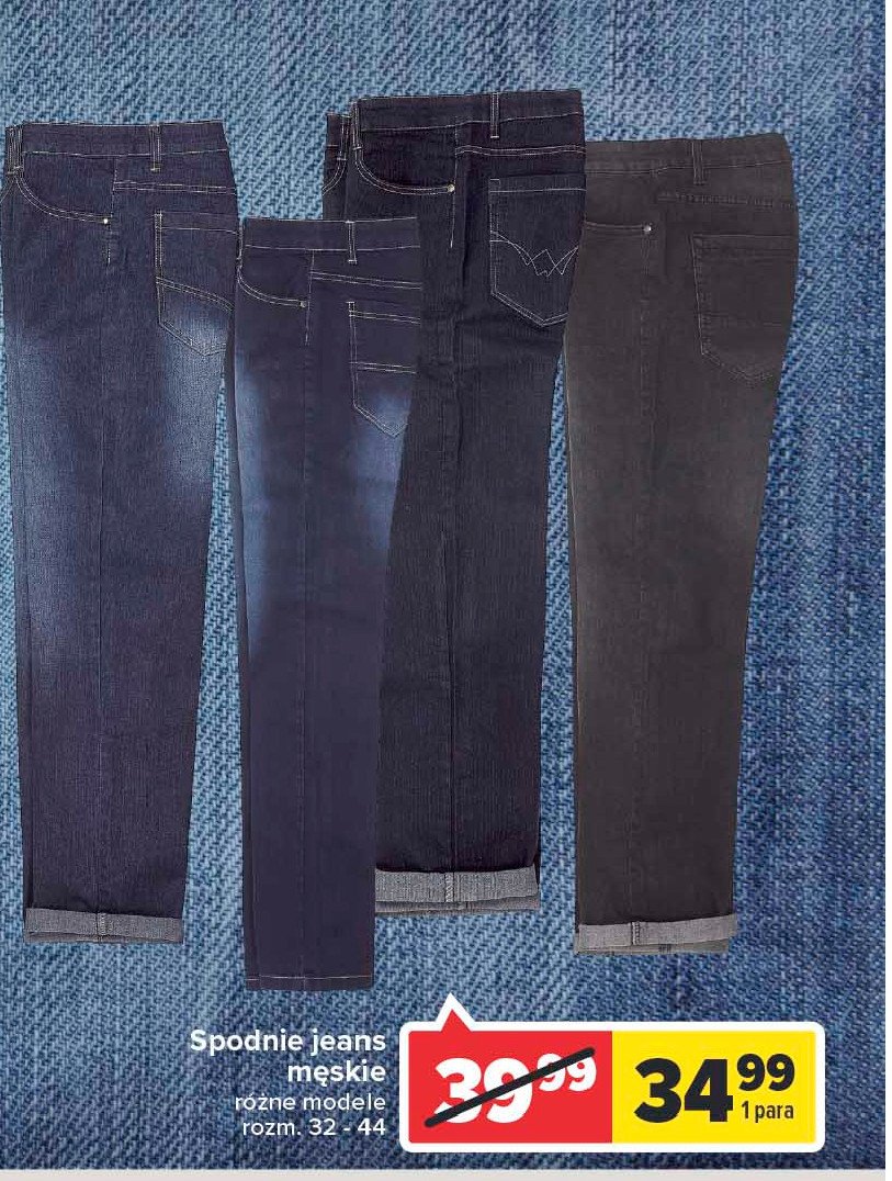 Spodnie damskie jeansowe rozm. 32-44 niebieskie promocja