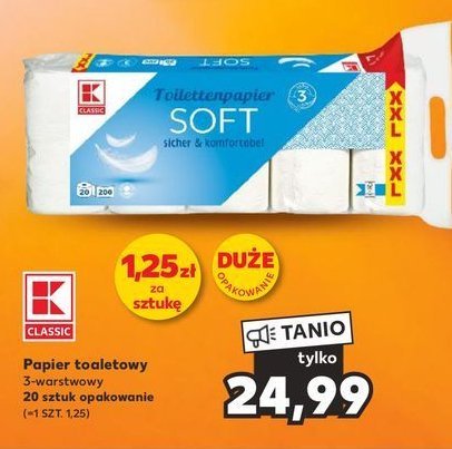 Papier toaletowy soft K-classic - cena - promocje - opinie - sklep |  Blix.pl - Brak ofert