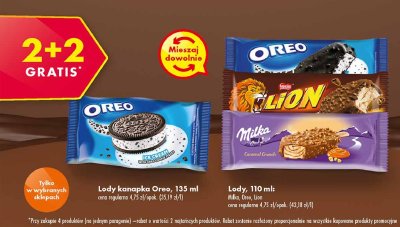 Lody z kawałkami ciastek Oreo ice cream promocja