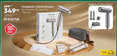 Urządzenie wielofunkcyjne do włosów Pocket Pro, 1300 W Dreame promocja w Biedronka
