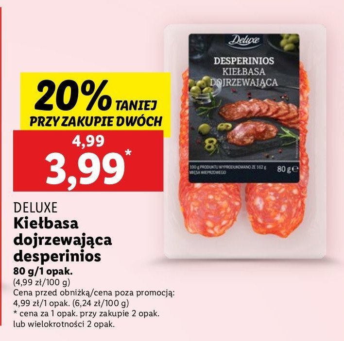 Kiełbasa desperinios Deluxe promocja