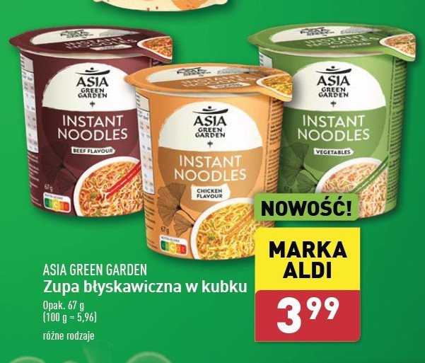 Zupa vegetables Asia green garden promocja w Aldi