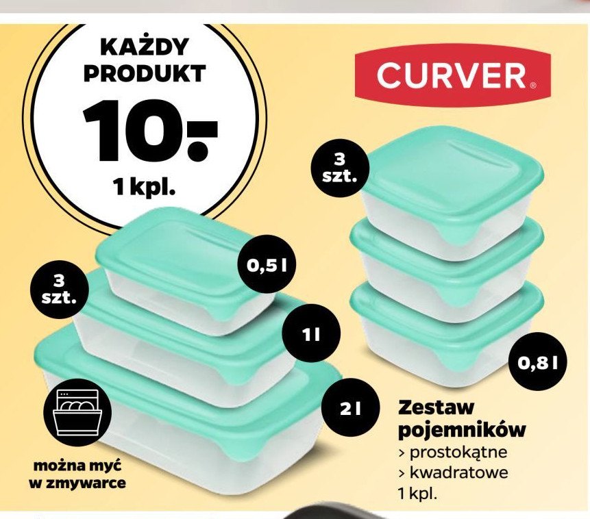 Pojemnik prostokątny Curver promocja w Netto