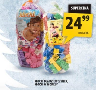 Klocki dla dziewczynek, klocki w worku promocja w Arhelan