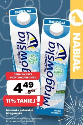 Maślanka naturalna Mrągowska promocja