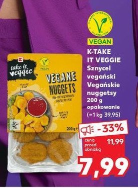 Nuggetsy wegańskie K-take it veggie promocja w Kaufland