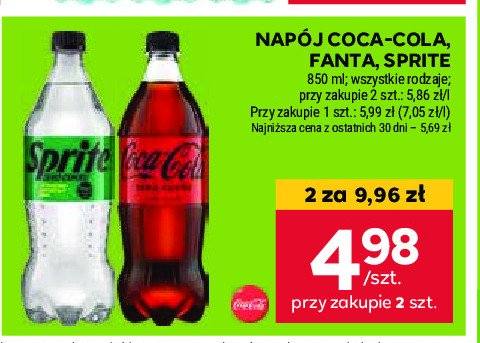 Napój Coca-cola zero promocja w Stokrotka