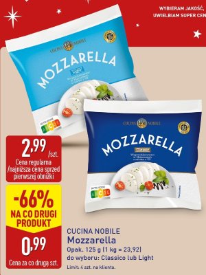 Ser Mozzarella Light promocja w Aldi