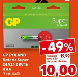 Baterie aaa Gp super alkaline Gp baterie promocja w Kaufland