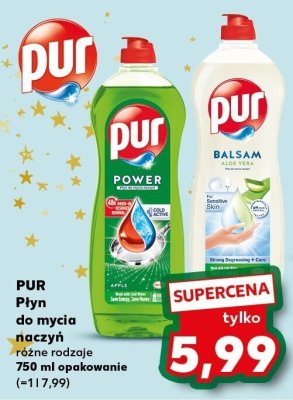 Środek czystości Pur Płyn do mycia naczyń różne rodzaje 750 ml opakowanie (=1l 7,99) promocja w Kaufland