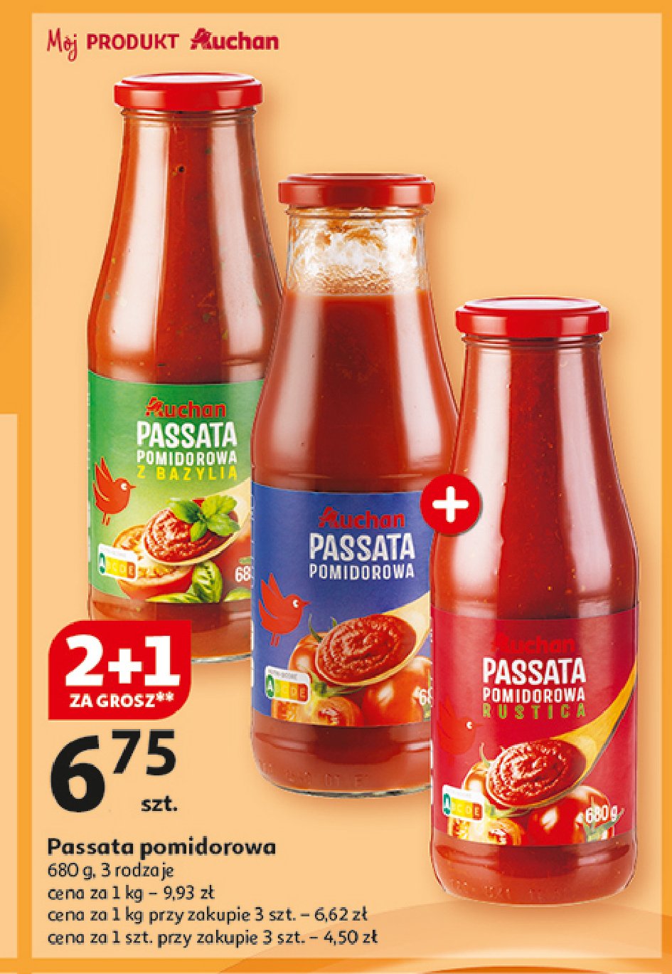 Passata pomidorowa z bazylią Auchan promocja