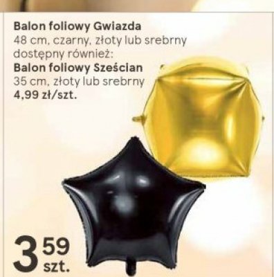 Balon foliowy sze艣cian srebrny promocja