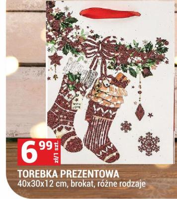Torebka prezentowa 40x30x12 cm, brokat, różne rodzaje promocja w Merkury Market