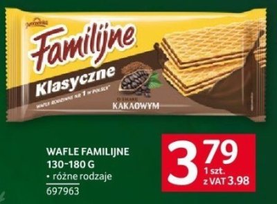 Wafle Familijne 130-180 g promocja w Selgros