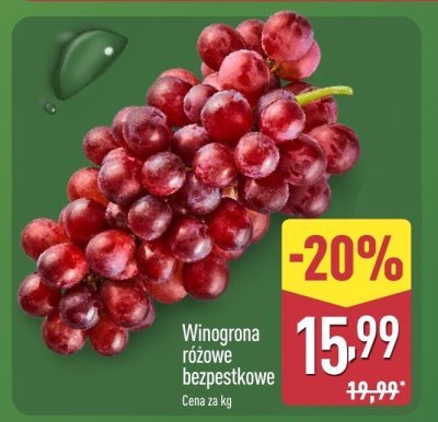 Winogrona różowe bezpestkowe promocja w Aldi