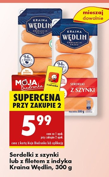 Serdelki z szynki Kraina wędlin promocja