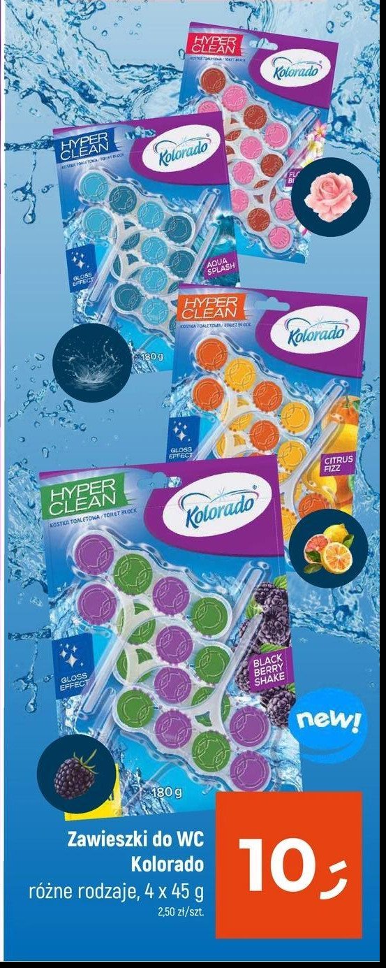 Kostka do wc citrus fizz Kolorado hyper clean promocja